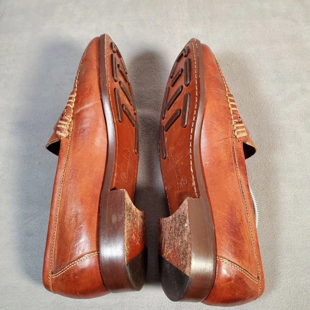 Cole Haan Country Buffalo Nickel Penny Loafers 10.5W Brown Leather Preppy